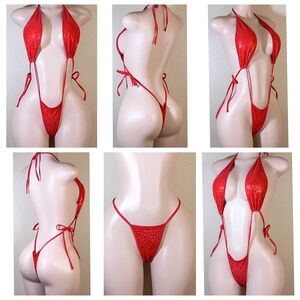 Elegant Red Custom One-Piece